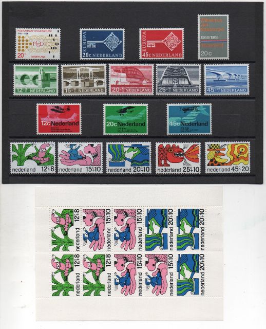 COLECCION SELLOS HOLANDA 1968 